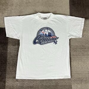 Vintage New York Yankees World Series Champions Youth T Shirt Size L 14-16 White